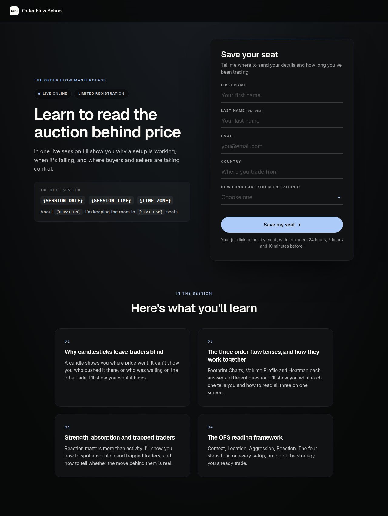 Register page preview